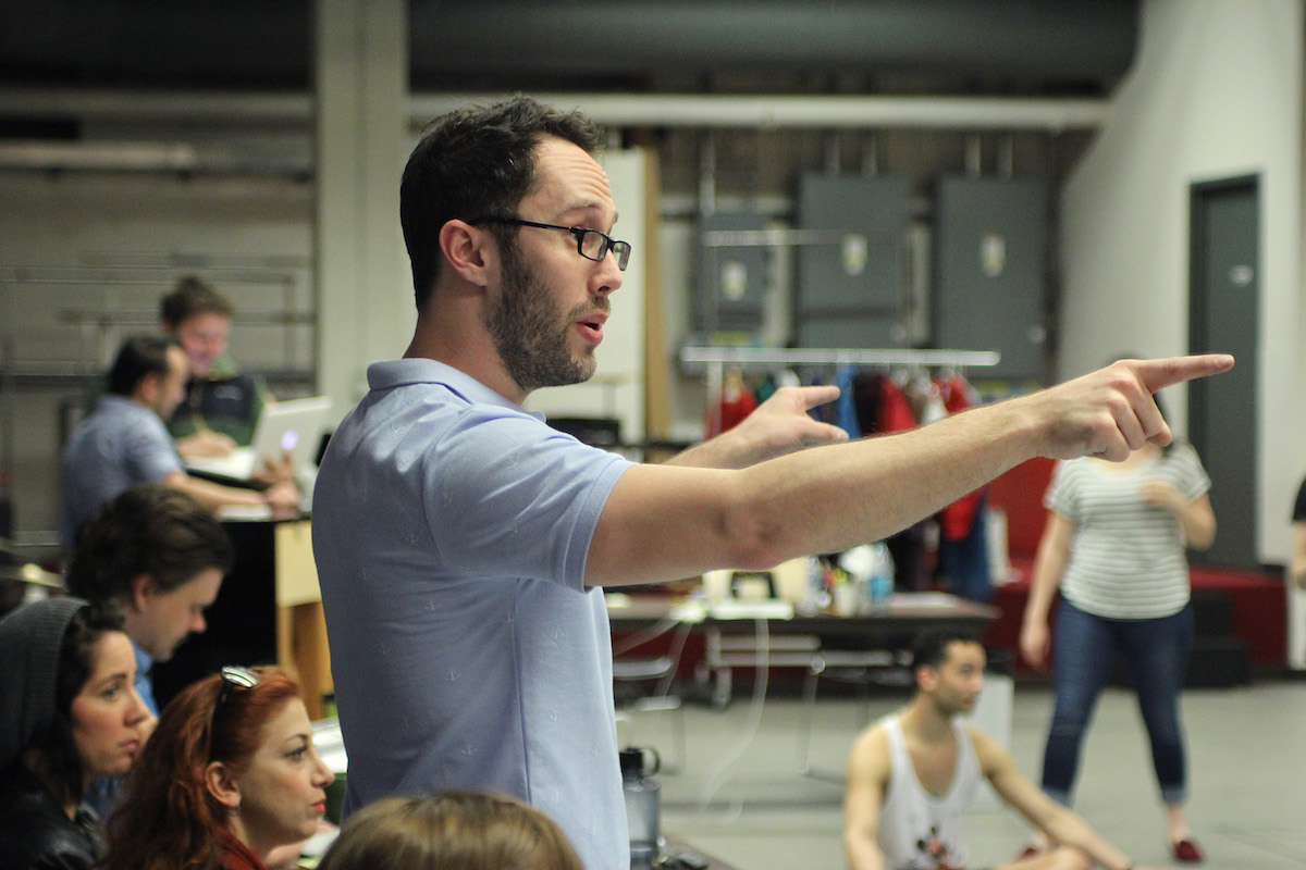 Brandon Ivie during a rehearsal for Jasper In Deadland. Photo by Jeff Carpenter