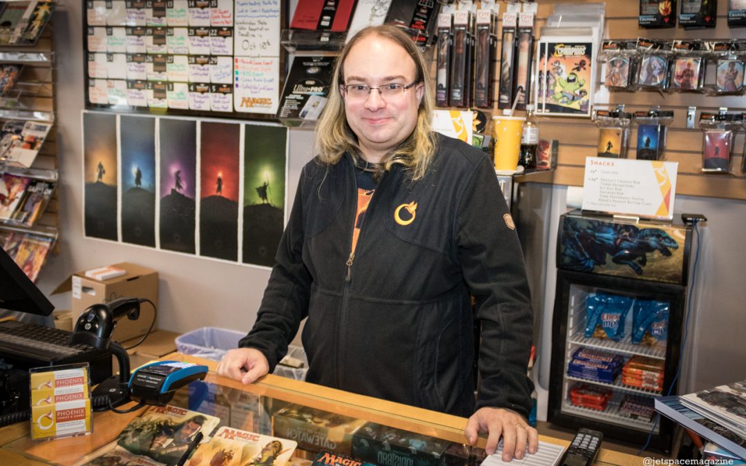 Nick Nazar, owner of Phoenix Comics and Games. Photo by Robert Roth