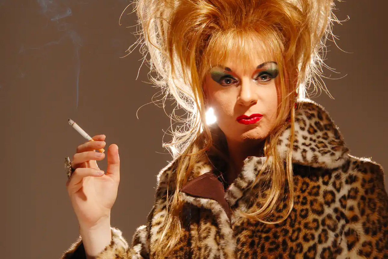 Gale Force, the drag persona of author Mark Edward who merges ‘old school’ with guerrilla drag practices.